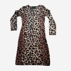 Vince Camuto Leopard Sweater Dress